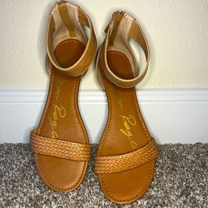 American Rag Ankle Strap sandals tan womens 10